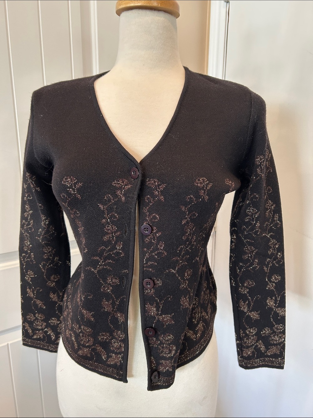 Classiques Entier Black and Gold Cardigan
